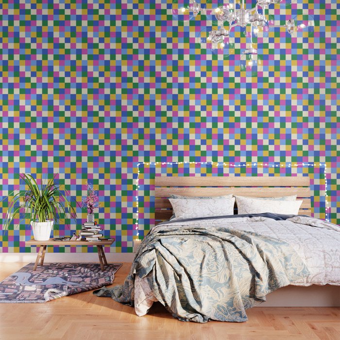 Bold Colorful Checks Pattern - Small XVI Wallpaper Gallery Image 3