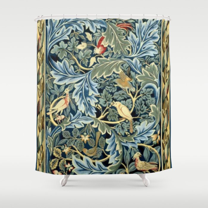 William Morris Birds and Acanthus Shower Curtain Gallery Image 1