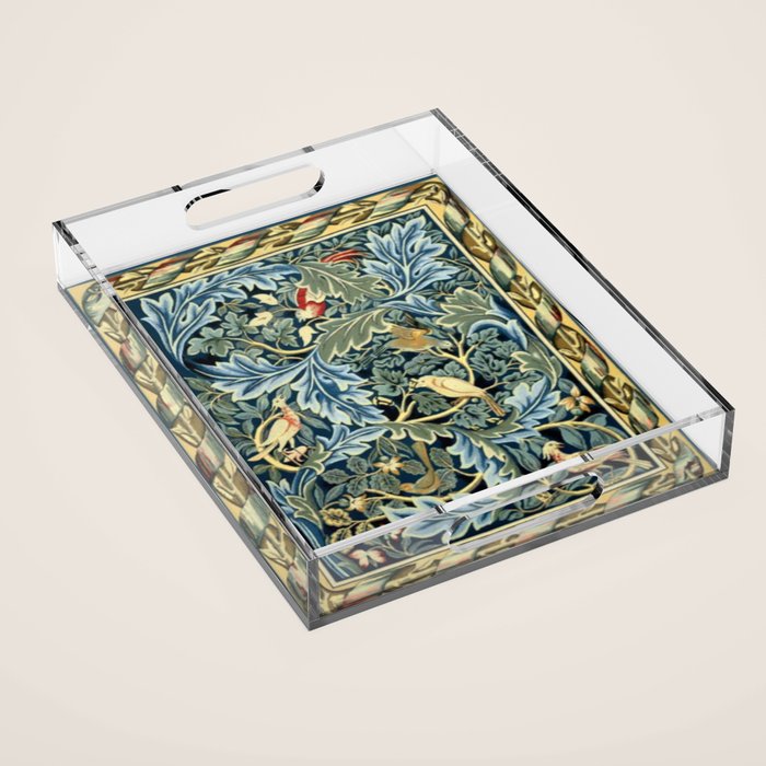 William Morris Birds and Acanthus Acrylic Tray Gallery Image 1