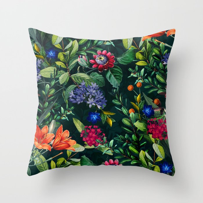 Dark Garden VI Throw Pillow Gallery Image 1