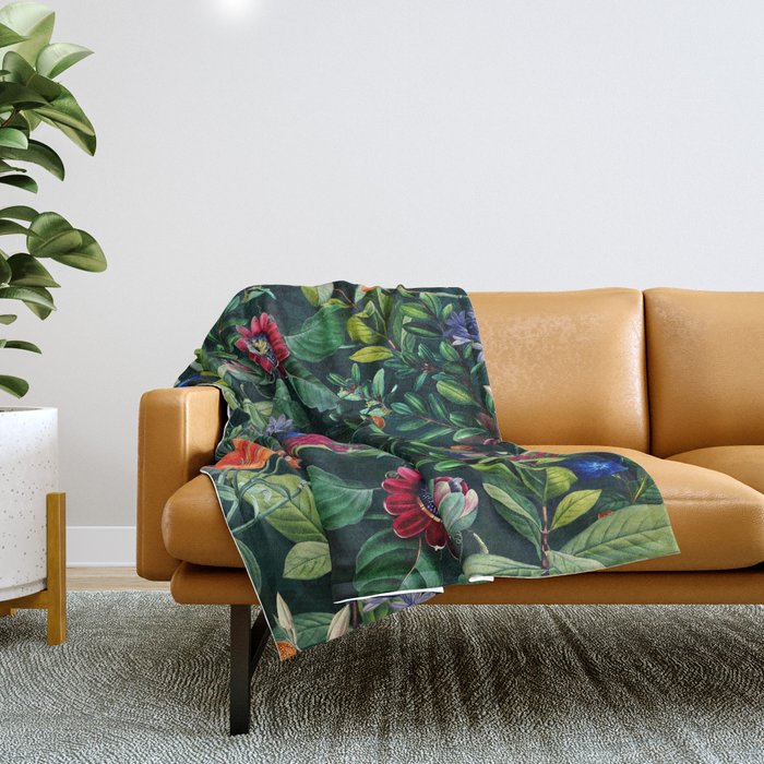Dark Garden VI Throw Blanket Gallery Image 1