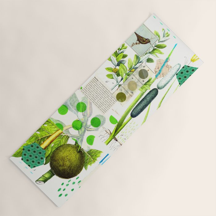 Green Botanical by Pam Smilow Yoga Mat Gallery Image 1