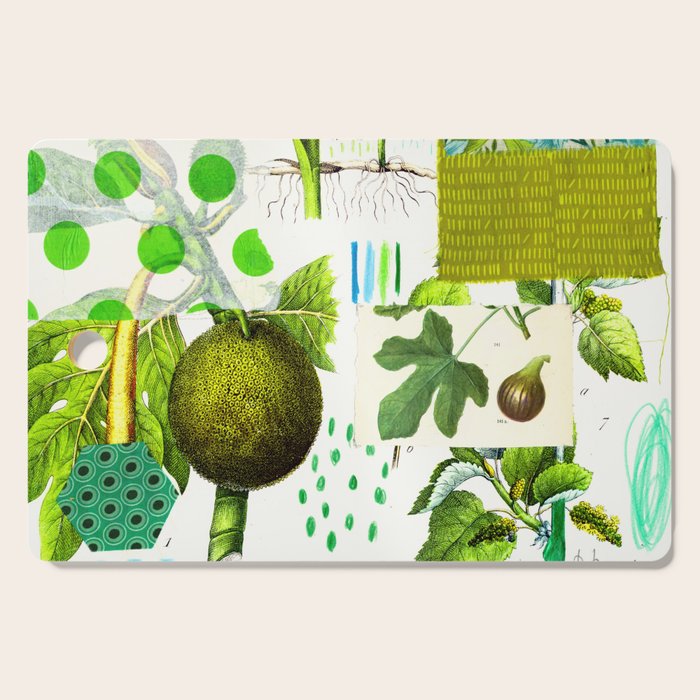 Green Botanical by Pam Smilow Cutting Board Gallery Image 1