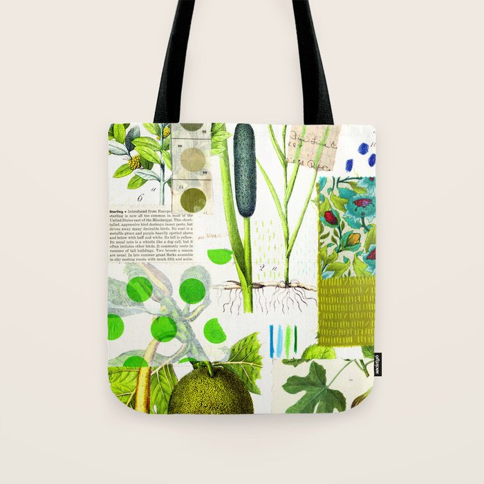 Green Botanical by Pam Smilow Tote Bag Gallery Image 1
