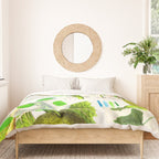 Green Botanical by Pam Smilow Duvet Cover Gallery Image 3
