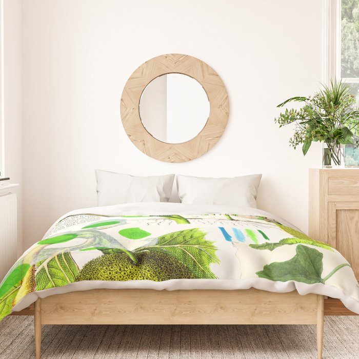 Green Botanical by Pam Smilow Duvet Cover Gallery Image 3
