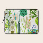 Green Botanical by Pam Smilow Laptop Sleeve Gallery Image 1
