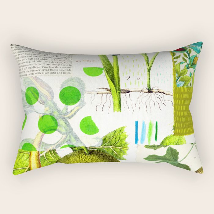 Green Botanical by Pam Smilow Rectangular Pillow Gallery Image 2
