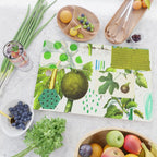 Green Botanical by Pam Smilow Cutting Board Gallery Image 2