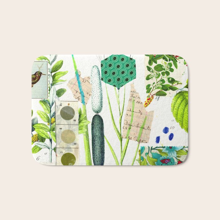 Green Botanical by Pam Smilow Bath Mat Gallery Image 1