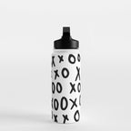 Hugs and Kisses in White and Black Water Bottle Gallery Image 3