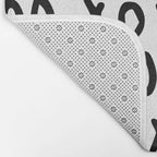 Hugs and Kisses in White and Black Bath Mat Gallery Image 2