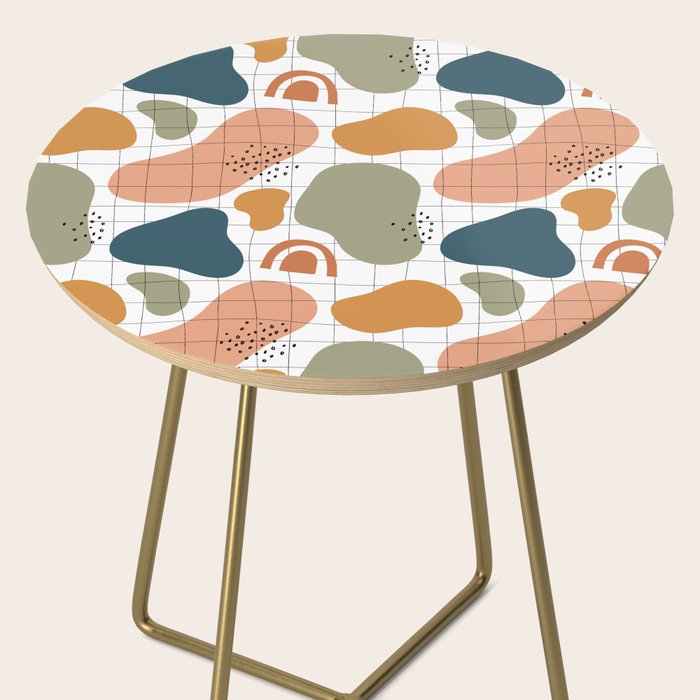 Abstract organic shape art pattern Side Table Gallery Image 2