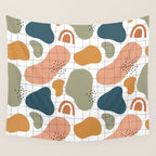 Abstract organic shape art pattern Wall Tapestry Gallery Image 4