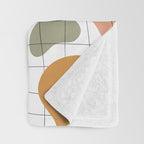 Abstract organic shape art pattern Throw Blanket Gallery Image 3