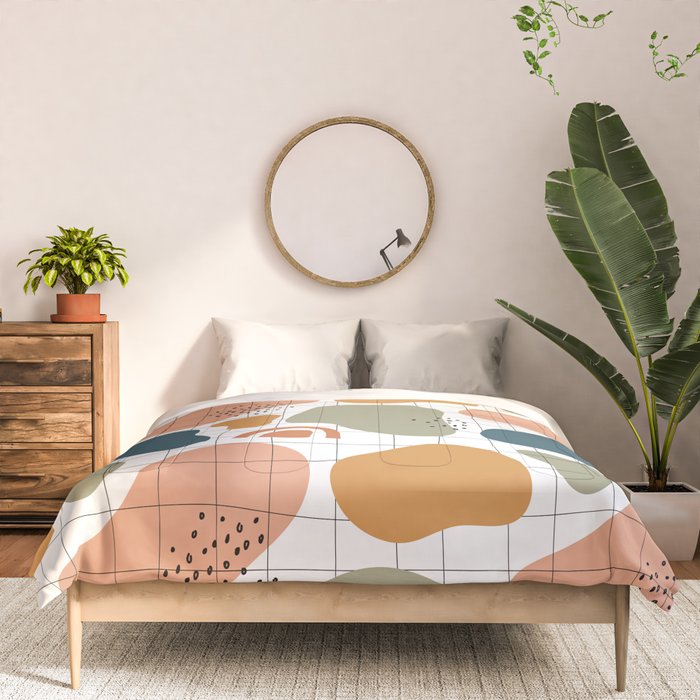 Abstract organic shape art pattern Comforter Gallery Image 3