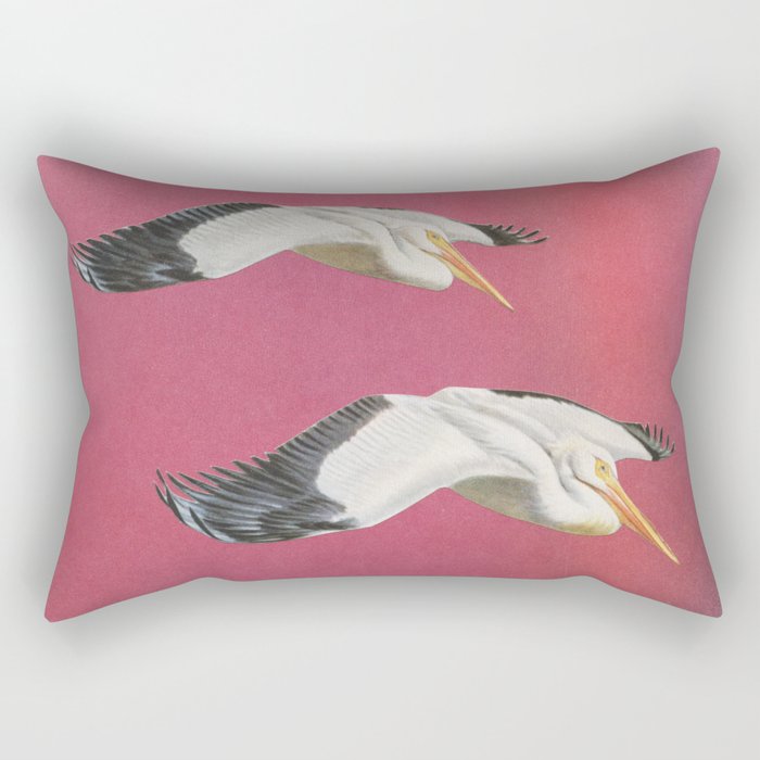 Pelicans in Space Rectangular Pillow Gallery Image 1