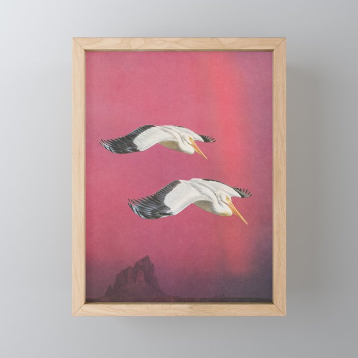 Pelicans in Space Mini Art Print Gallery Image 1