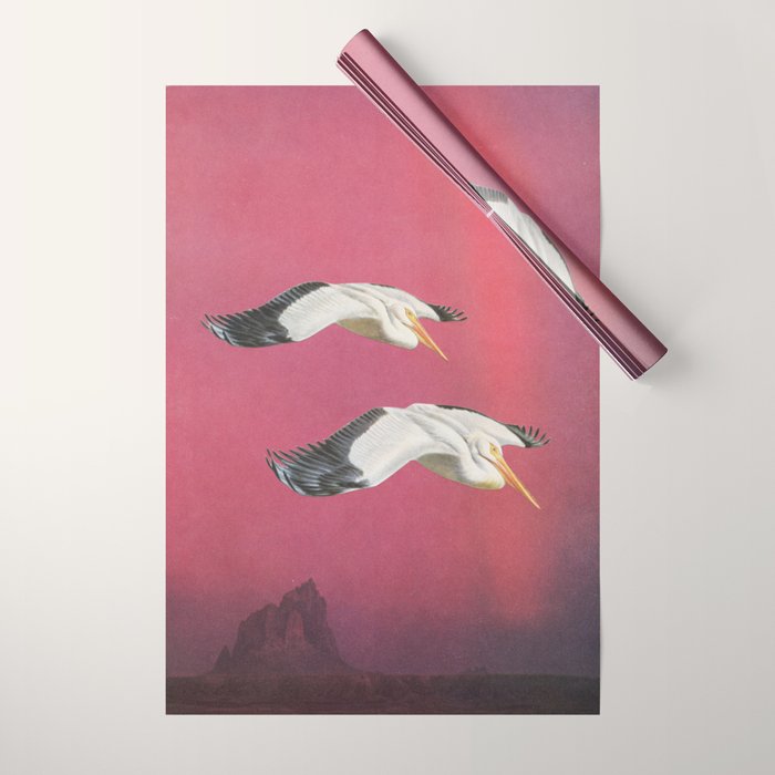 Pelicans in Space Wrapping Paper Gallery Image 1