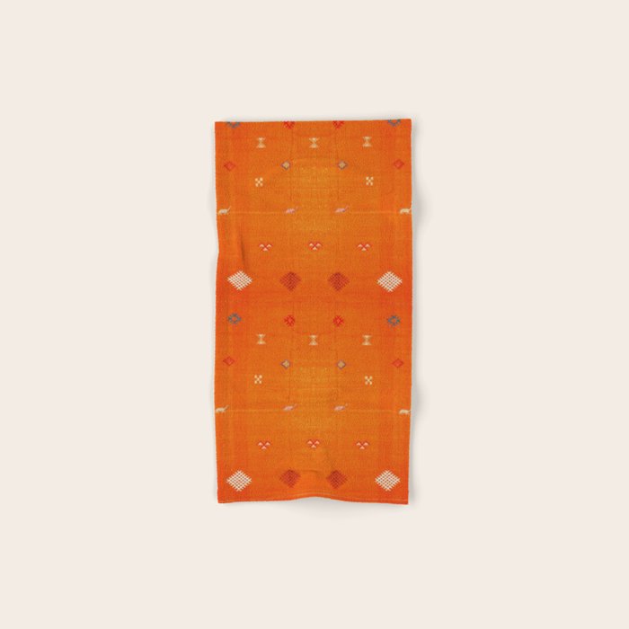 Boho Oriental Orange Traditional Desert Moroccan Style  Bath Towel Gallery Image 1