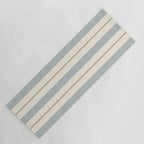 ivy stripes - blue, rust on cream Yoga Mat Gallery Image 1