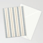 ivy stripes - blue, rust on cream Stationery Card Gallery Image 2