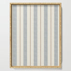 ivy stripes - blue, rust on cream Serving Tray Gallery Image 1