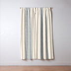 ivy stripes - blue, rust on cream Window Curtain Gallery Image 3
