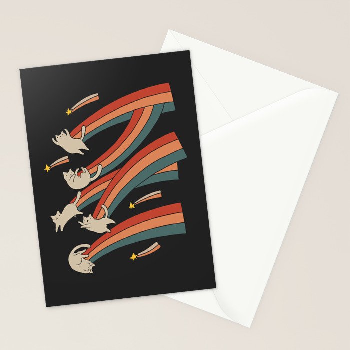 Cat Landscape 164: The Shooting Stars Stationery Card Gallery Image 2
