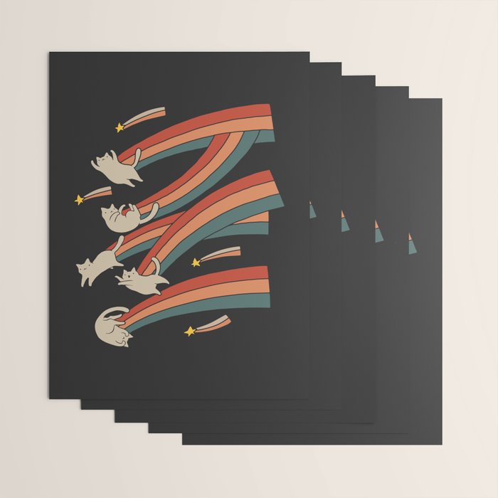 Cat Landscape 164: The Shooting Stars Wrapping Paper Gallery Image 3