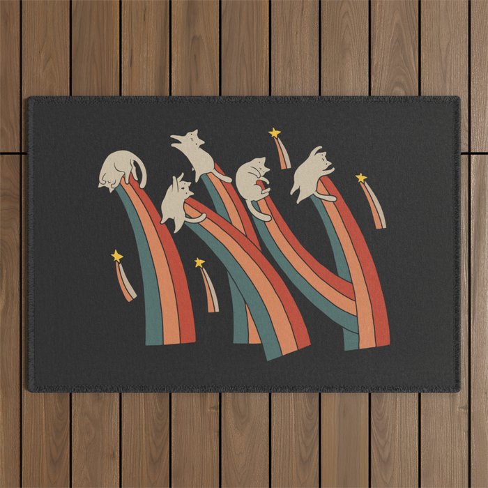 Cat Landscape 164: The Shooting Stars Outdoor Rug Gallery Image 1
