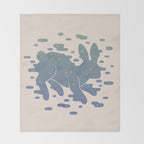 Lepus Constellation: Pastel Throw Blanket Gallery Image 2