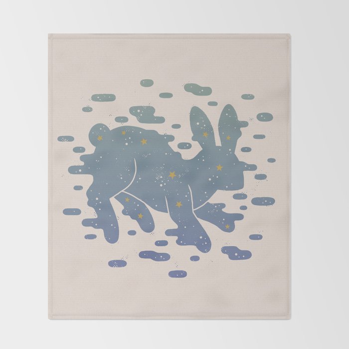 Lepus Constellation: Pastel Throw Blanket Gallery Image 2