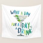 What a Day for a Day Drink - Blue & Green Palette Wall Tapestry Gallery Image 4