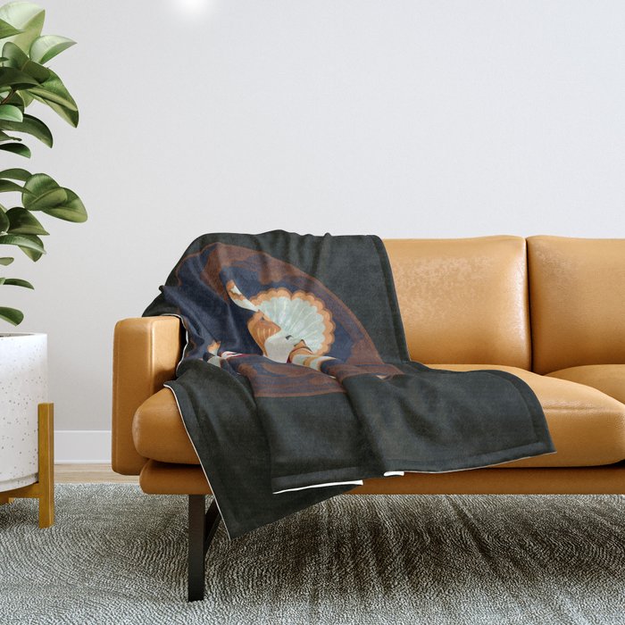 Three tosakin goldfish Throw Blanket Gallery Image 1