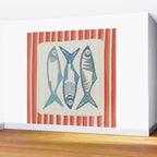 Le Sardine With Pink Stripes - Retro Art Print Wall Mural Gallery Image 2