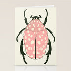  pink beetle insect Stationery Card Gallery Image 2