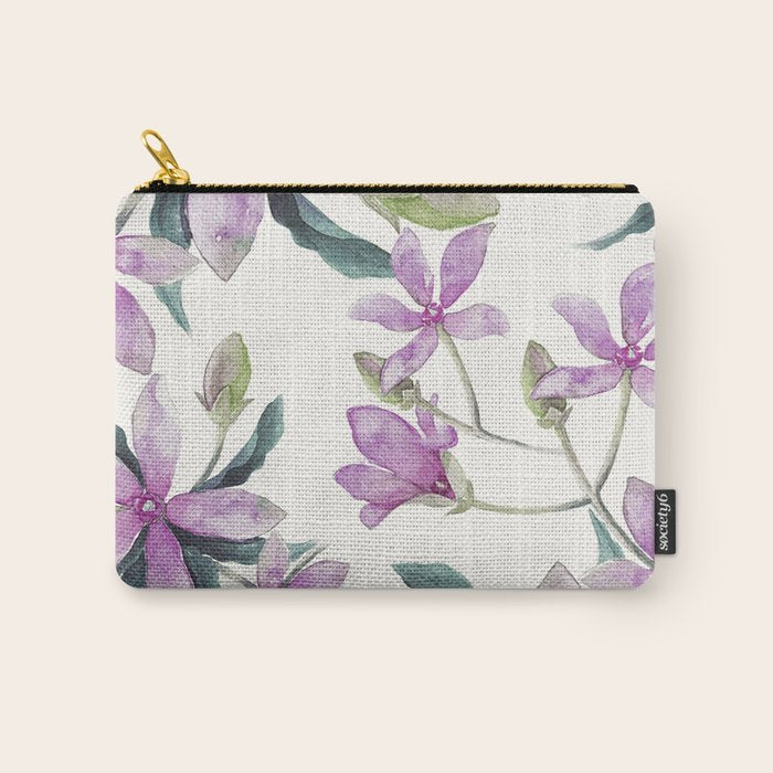 Purple flowers Carry All Pouch Gallery Image 1
