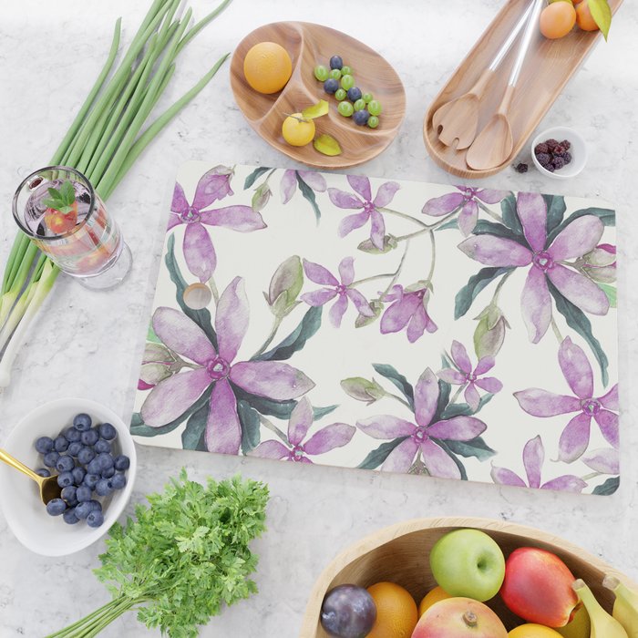 Purple flowers Cutting Board Gallery Image 2
