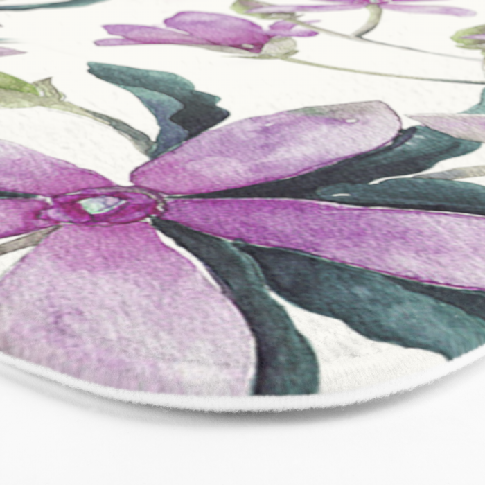 Purple flowers Bath Mat Gallery Image 3