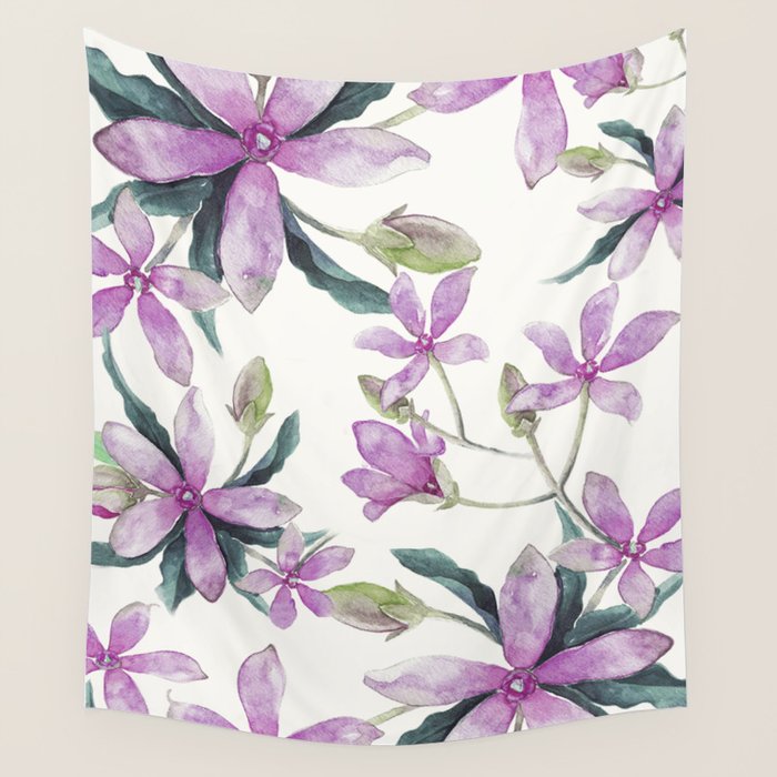 Purple flowers Wall Tapestry Gallery Image 4