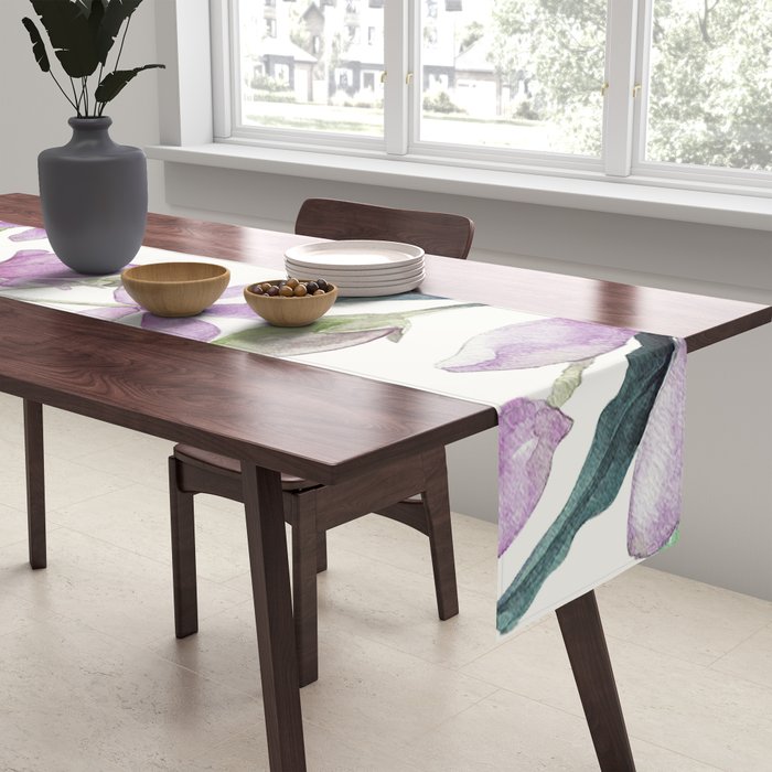 Purple flowers Table Runner Gallery Image 2