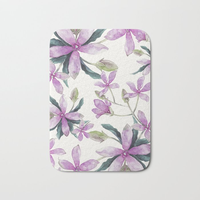 Purple flowers Bath Mat Gallery Image 1