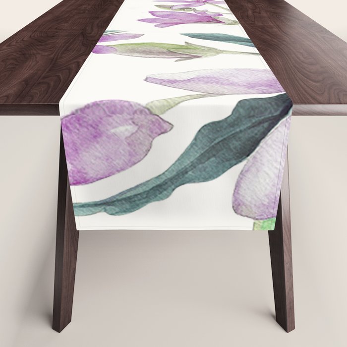 Purple flowers Table Runner Gallery Image 1