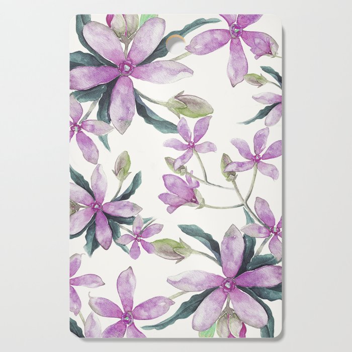 Purple flowers Cutting Board Gallery Image 1