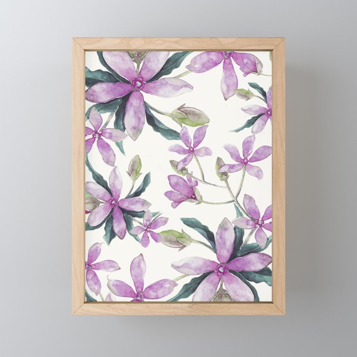Purple flowers Mini Art Print Gallery Image 1