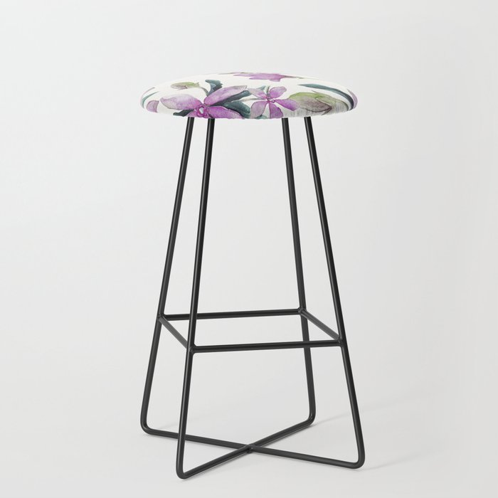 Purple flowers Stool Gallery Image 1