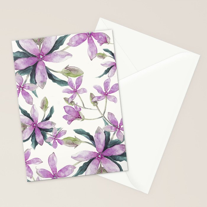 Purple flowers Stationery Card Gallery Image 2