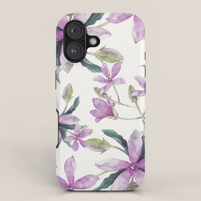 Purple flowers iPhone Case Gallery Image 1