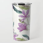 Purple flowers Travel Mug Gallery Image 1